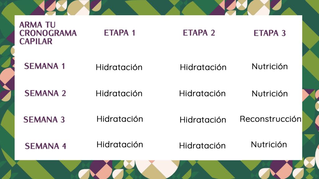 arma tu Cronogramas capilares